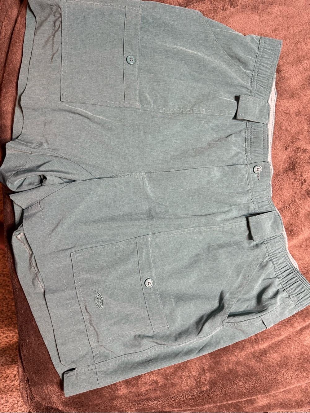 Men's Casual Elastic-Waist Green Shorts